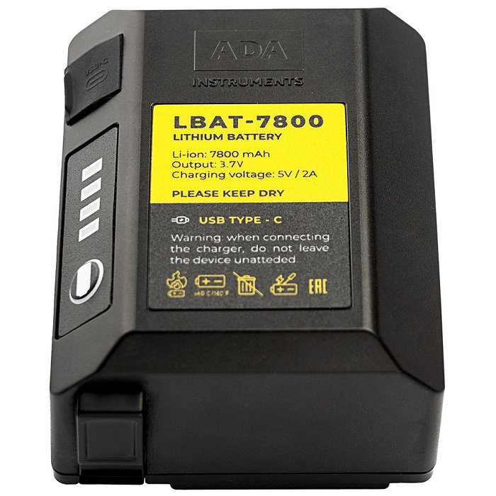 Фото Литий-ионный аккумулятор ADA LBAT-7800 (для ADA LaserTANK 3-360/4-360 GREEN) {А00700}