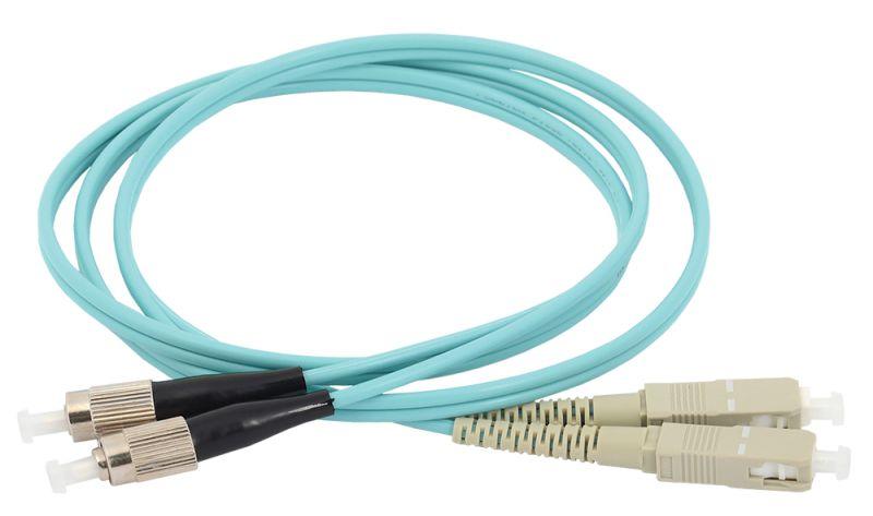 Фото Патч-корд оптический коммутационный соединительный для многомодового кабеля 50/125 OM3, SC/UPC-FC/UPC Duplex, 5м, ITK {FPC5003-SCU-FCU-C2L-5M}