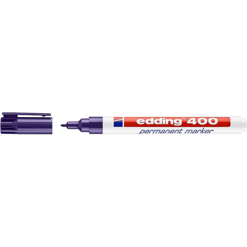 Фото Перманентный маркер Edding E-400 фиолетовый, круглый наконечник 1 мм {E-400#8}