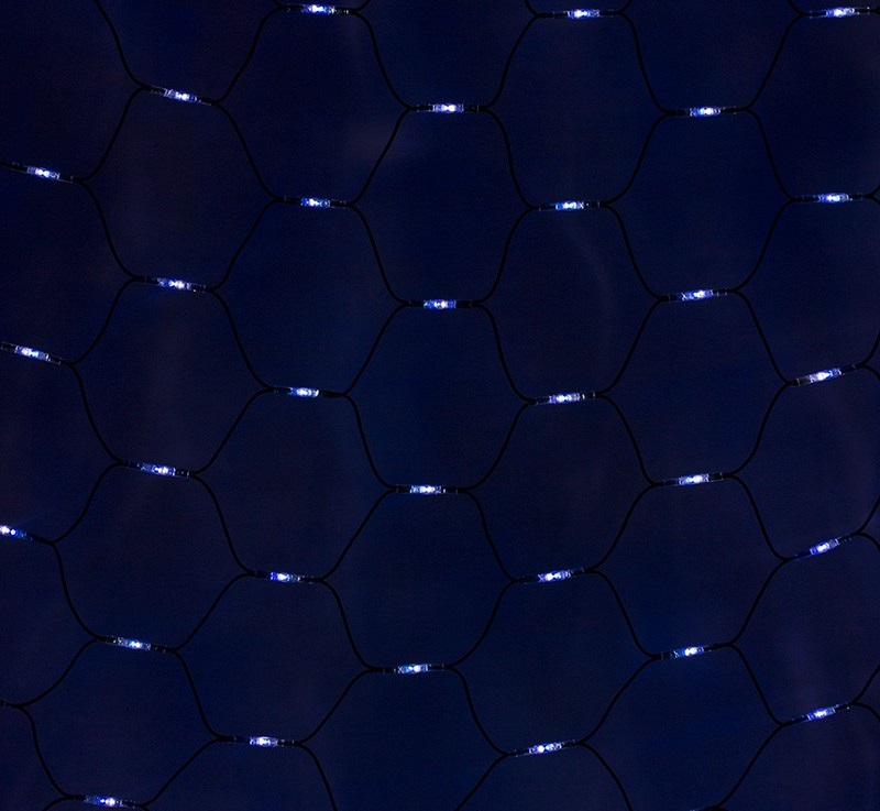 Фото Гирлянда Сеть, LED диоды, 2х2м., (288 диодов), черный провод каучук, синие диоды, с контроллер {216-112}