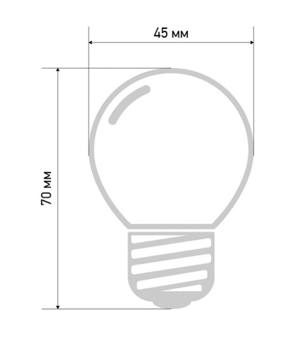 Фото Лампа шар E27, 7LED, 24В, диаметр 45мм, теплый белый, матовая колба {405-626} (1)