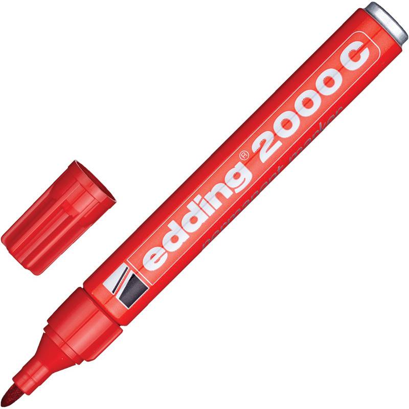 Фото Перманентный маркер Edding E-2000C оранжевый, круглый наконечник 1.5-3 мм, заправляемый {E-2000C#6}