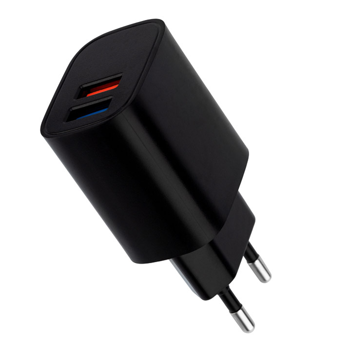 Фото Сетевое зарядное устройство REXANT 2 x USB, 5V, 2.4 A, черное {16-0283}