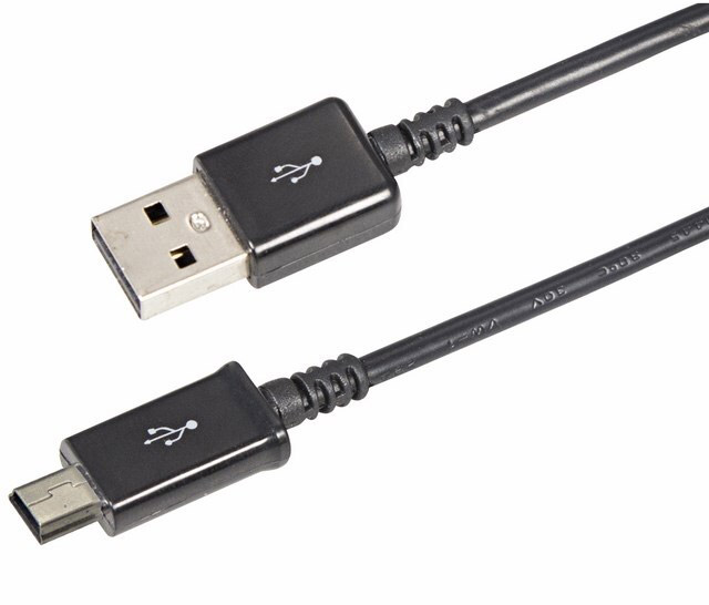 Фото USB кабель microUSB длинный штекер 1 м черный {18-4268-20}