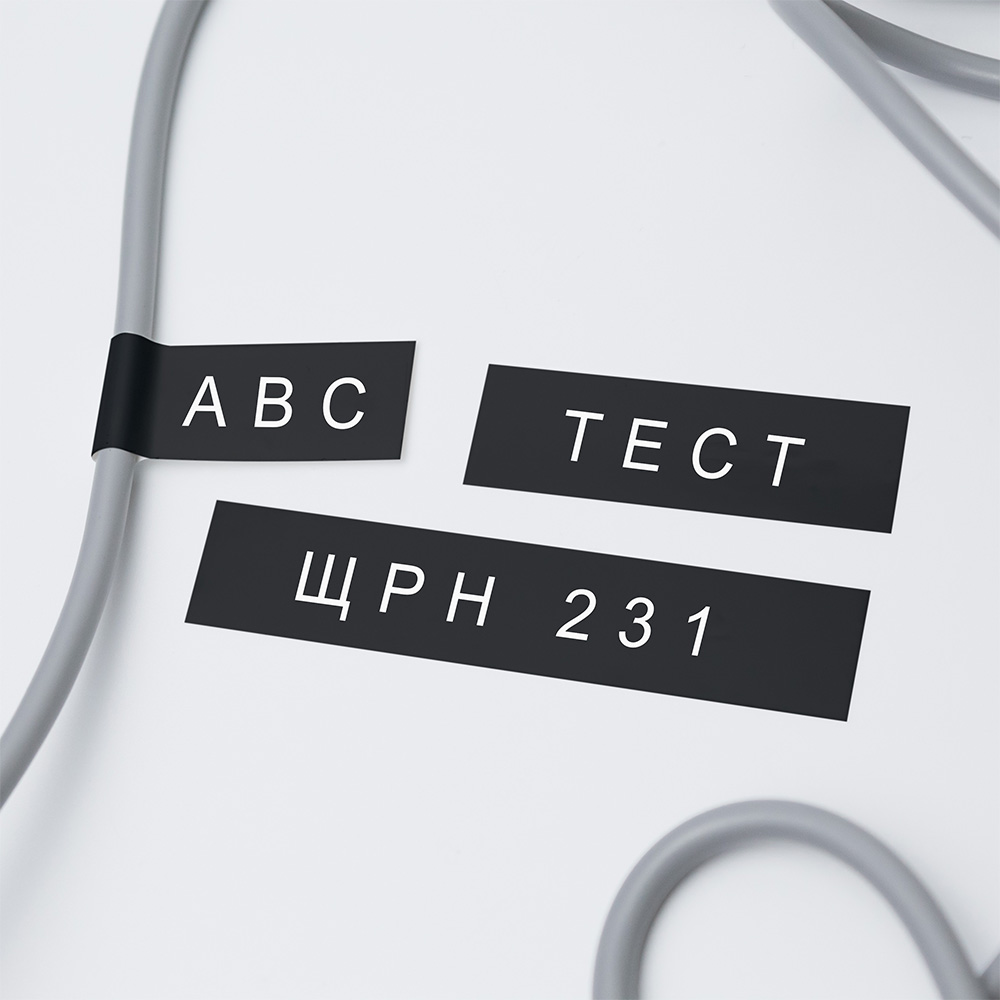 Фото Лента Vell VL-315CH (с чипом, 6 мм, белый на черном) для Puty PT-100E/100ECH/Brother D200/E110/ D600/E300/2700/ P700/E550/P900 {Vell-315CH} (9)
