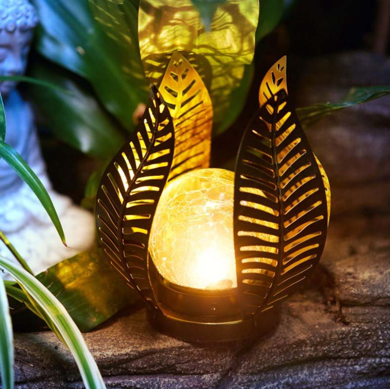 Фото Светильник садовый Шанти, 22см, 3000К, встроенный аккумулятор, солнечная панель, коллекция Бали REXANT {602-2412} (1)