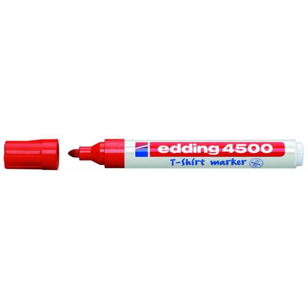 Фото Маркер по ткани Edding E-4500 красный, круглый наконечник 2-3 мм {E-4500#2}