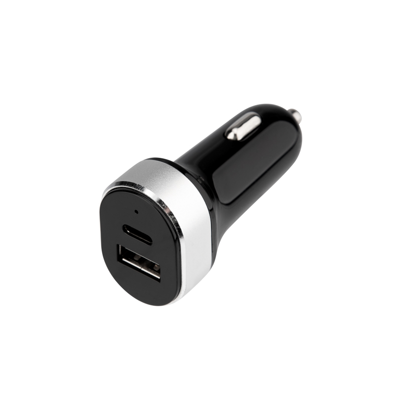 Фото Автозарядка в прикуриватель REXANT АЗУ USB-A+USB-C, 3.1 A черная {18-2226}