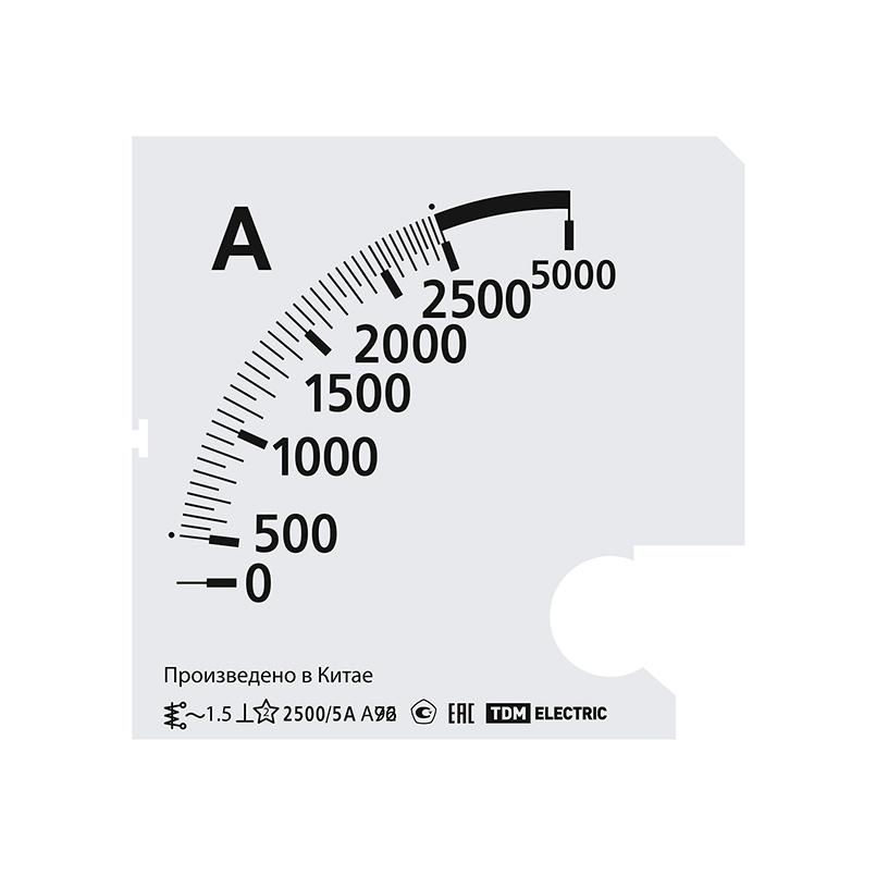 Фото Шкала Ш96 2500/5А-1,5 (для А96 Х/5А) TDM {SQ1102-2027}