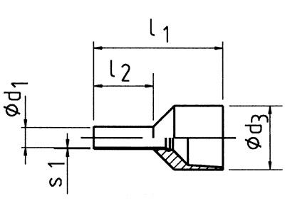 Фото Изолированный втулочный наконечник Klauke для стойких к КЗ проводов 4 мм², длина втулки 10 мм, серый {klk43410} (1)