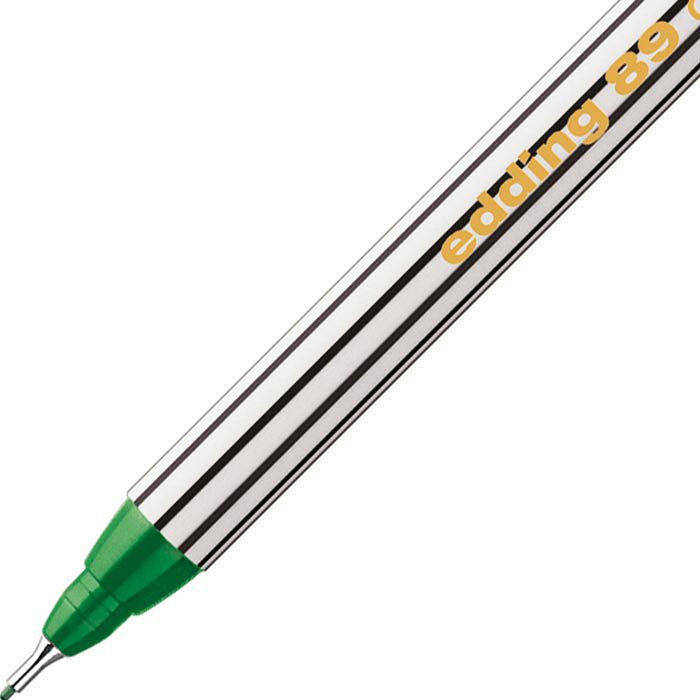 Фото Капиллярная ручка Edding для офиса, круглый наконечник, 0,3 мм, зеленый {E-89#4} (1)