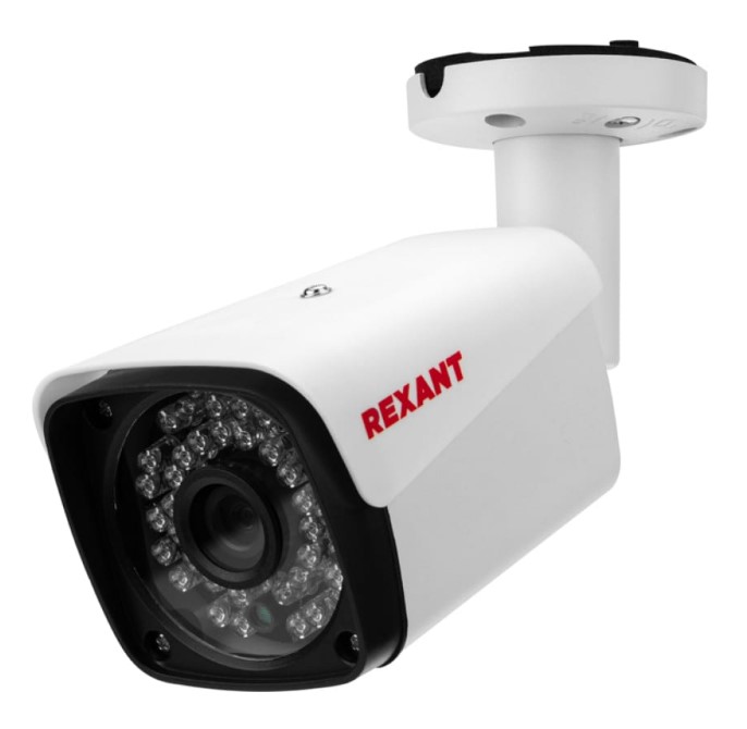 Фото Цилиндрическая уличная камера Rexant AHD 2.0Мп Full HD 1920x1080 (1080P), объектив 3,6мм, ИК до 30м {45-0139}