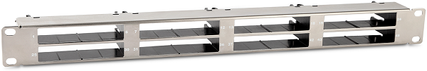 Фото Hyperline PPTR-19-4CU-STL Патч-панель 19" для претерминированных медных и оптических кассет, 4 слота {235656}