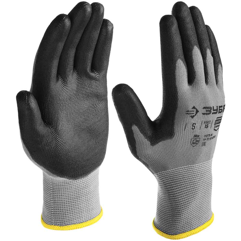 Фото ЗУБР ТОЧНАЯ РАБОТА, размер M, перчатки с полиуретановым покрытием, удобны для точных работ
 {11275-M_z01}