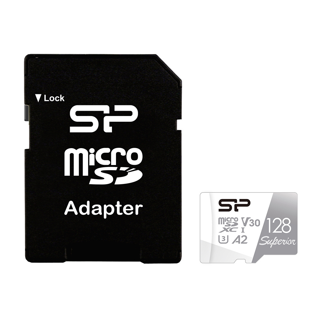 Фото Флеш карта microSD 128GB Silicon Power Superior Pro A2 microSDXC Class 10 UHS-I U3 Colorful 100/80 M {SP128GBSTXDA2V20} (1)