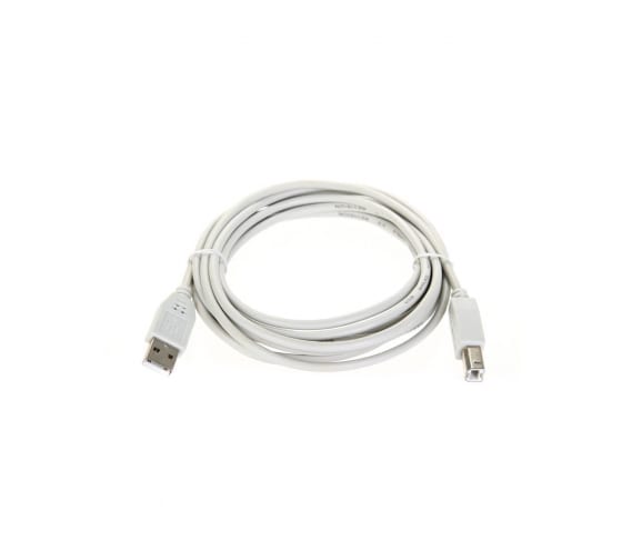 Фото Кабель USB2.0 A-->B (3.0м) белый Telecom {TC6900-3.0M}