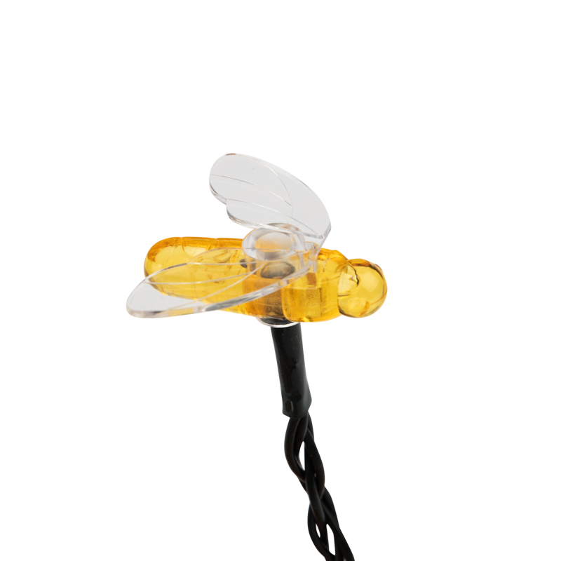 Фото Каскад Lamper Янтарные Пчелы LED 10 м с выносной солнечной панелью 2 м и аккумулятором, IP65 {602-252} (2)
