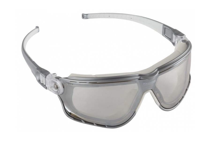 Фото Прозрачные,очки защитные открытого типа, двухкомпонетные регулируемые дужки KRAFTOOL SG-5H {110305}