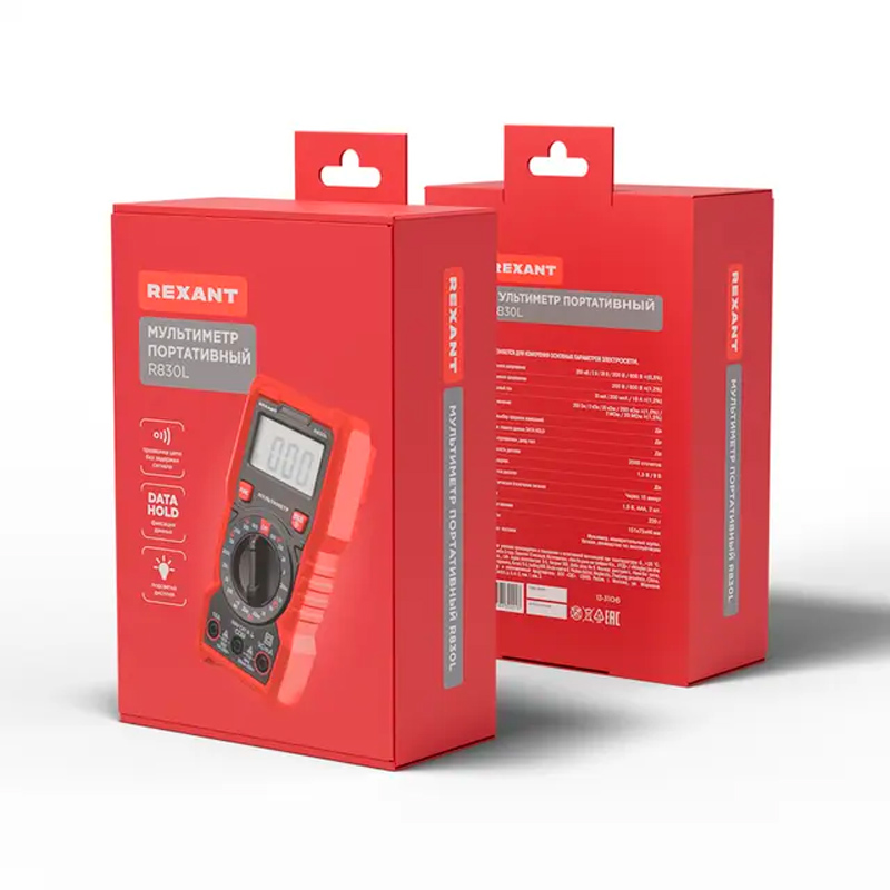 Фото Мультиметр портативный R830L REXANT (1)