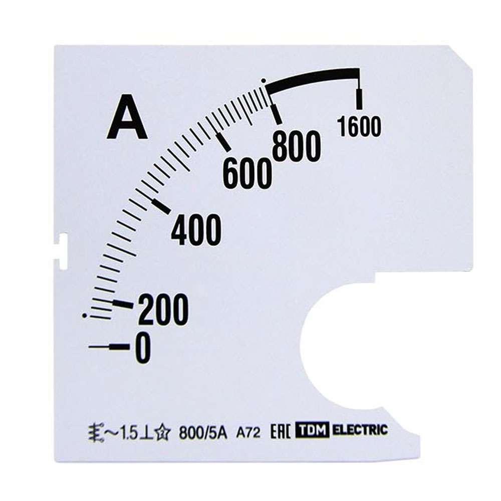 Фото Шкала Ш72 800/5А-1,5 (для А72 Х/5А) TDM {SQ1102-2064}
