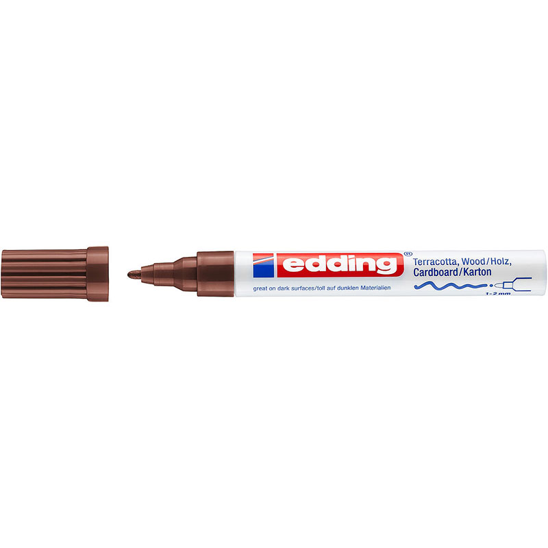 Фото Лаковый матовый маркер Edding E-4000 коричневый, круглый наконечник 2-4 мм {E-4000#7}
