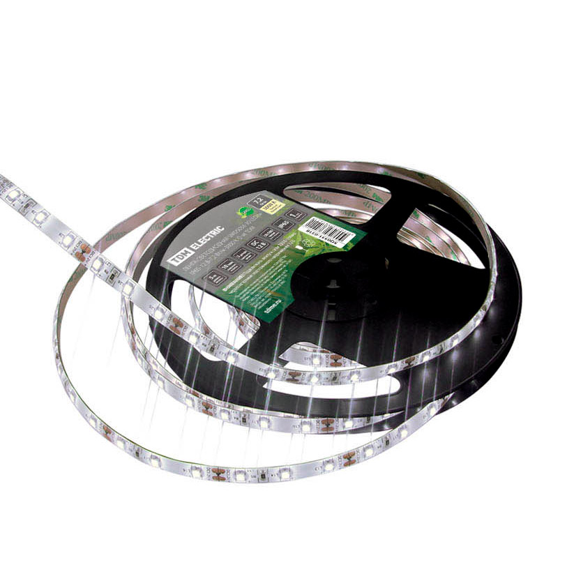 Фото Лента светодиодная SMD5050-30 LED/м-IP65-12 В-7,2 Вт/м-3000 К TDM {SQ0331-0318}