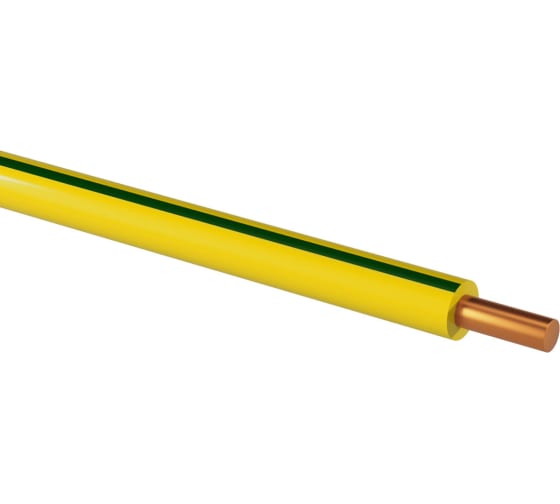 Фото Провод ПуВнг(А)-LS 1х2,5 ГОСТ на катушке желто-зеленый TDM {SQ0124-0098}