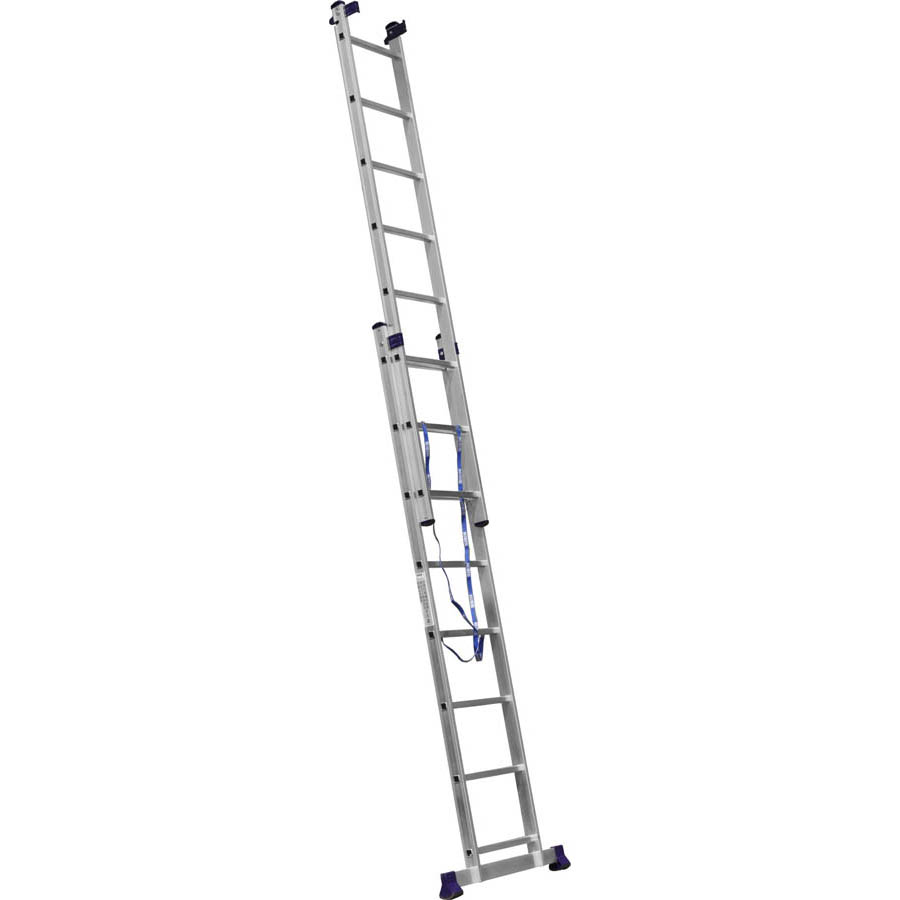 Фото Лестница СИБИН универсальная, трехсекционная со стабилизатором, 8 ступеней {38833-08} (2)