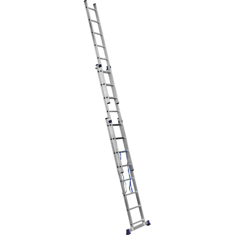 Фото Лестница СИБИН универсальная, трехсекционная со стабилизатором, 8 ступеней {38833-08} (3)