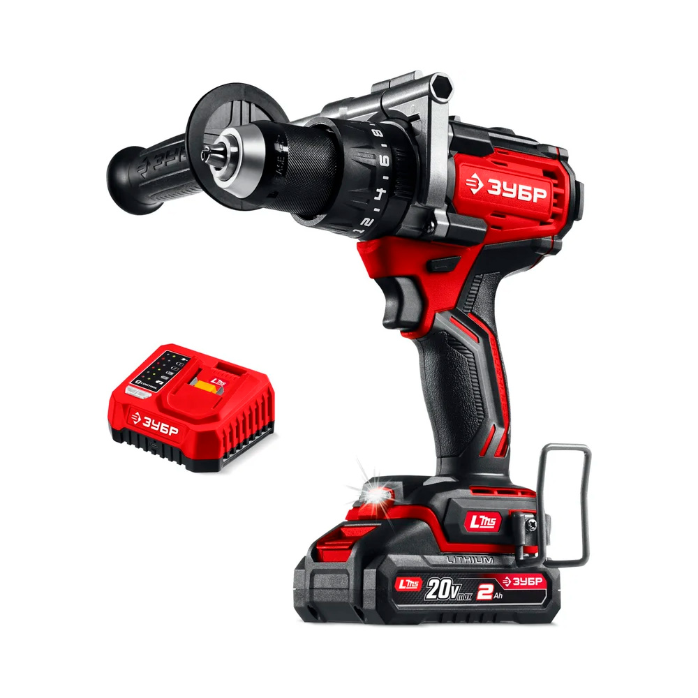 Фото Бесщеточная ударная дрель-шуруповерт, 165 Н·м, 1 АКБ LMS {2 А·ч}, 20 В, ЗУБР {ДБУ-165-21} (1)