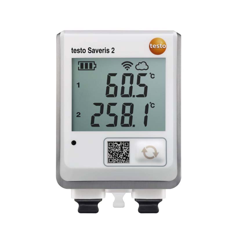 Фото Логгер данных температуры (WiFi) Testo Saveris 2-T3 V2 с дисплеем и двумя разъемами для подключения внешних термопар {0572 2033}
