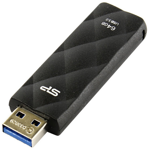 Фото Флеш накопитель 64Gb Silicon Power Blaze B20, USB 3.0, Черный {SP064GBUF3B20V1K} (1)