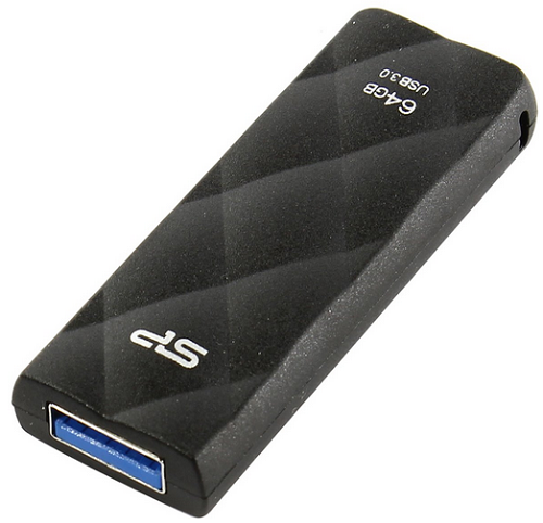 Фото Флеш накопитель 64Gb Silicon Power Blaze B20, USB 3.0, Черный {SP064GBUF3B20V1K}