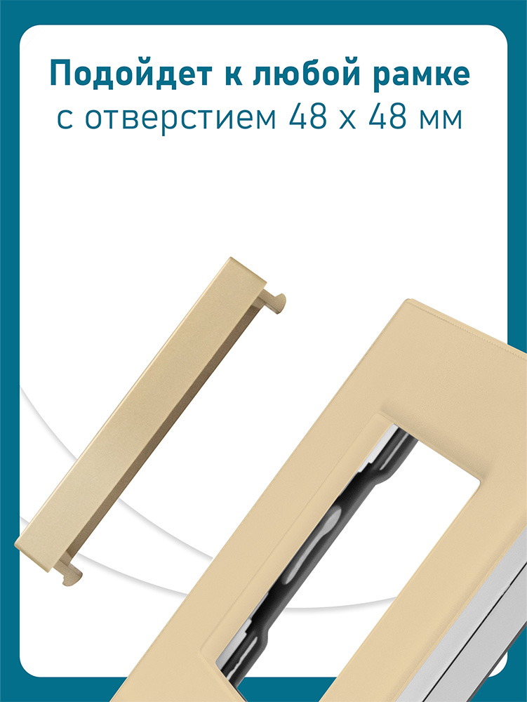 Фото Заглушка золотая, 1/2, модуль, Vell {GD-Blank} (1)