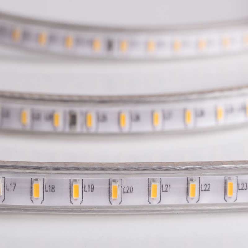 Фото Светодиодная лента 6.5x13 мм, теплый белый, SMD 5730, 60 LED/м, 220 В, Neon-Night {142-702} (3)