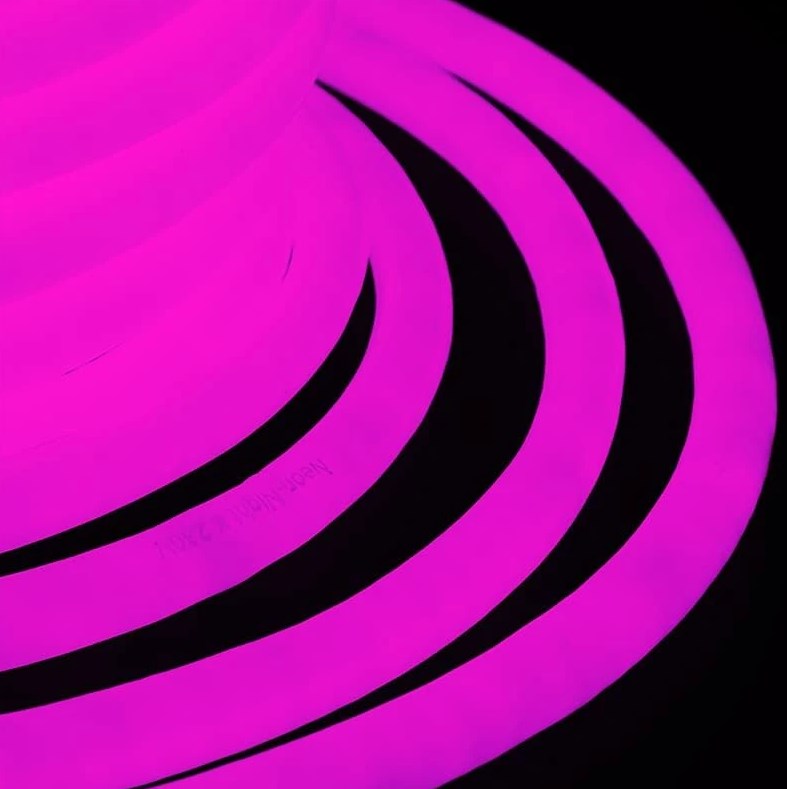 Фото Гибкий Неон LED 360 (круглый) - розовый, {131-037}