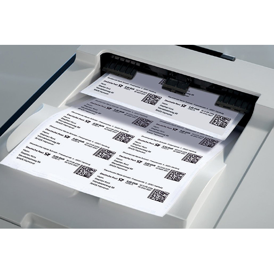 Фото Прозрачные адресные этикетки Avery Zweckform для струйных принтеров 96x50.5 мм (10 шт. на листе A4, 25 листов) {J4722-25} (4)