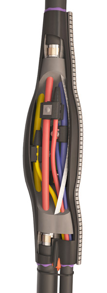 Фото Ответвительная термоусаживаемая муфта 5ПТО-1-16/50-1.5/6, для 5-тижильных кабелей, с пластмассовой изоляцией, КВТ {66587}