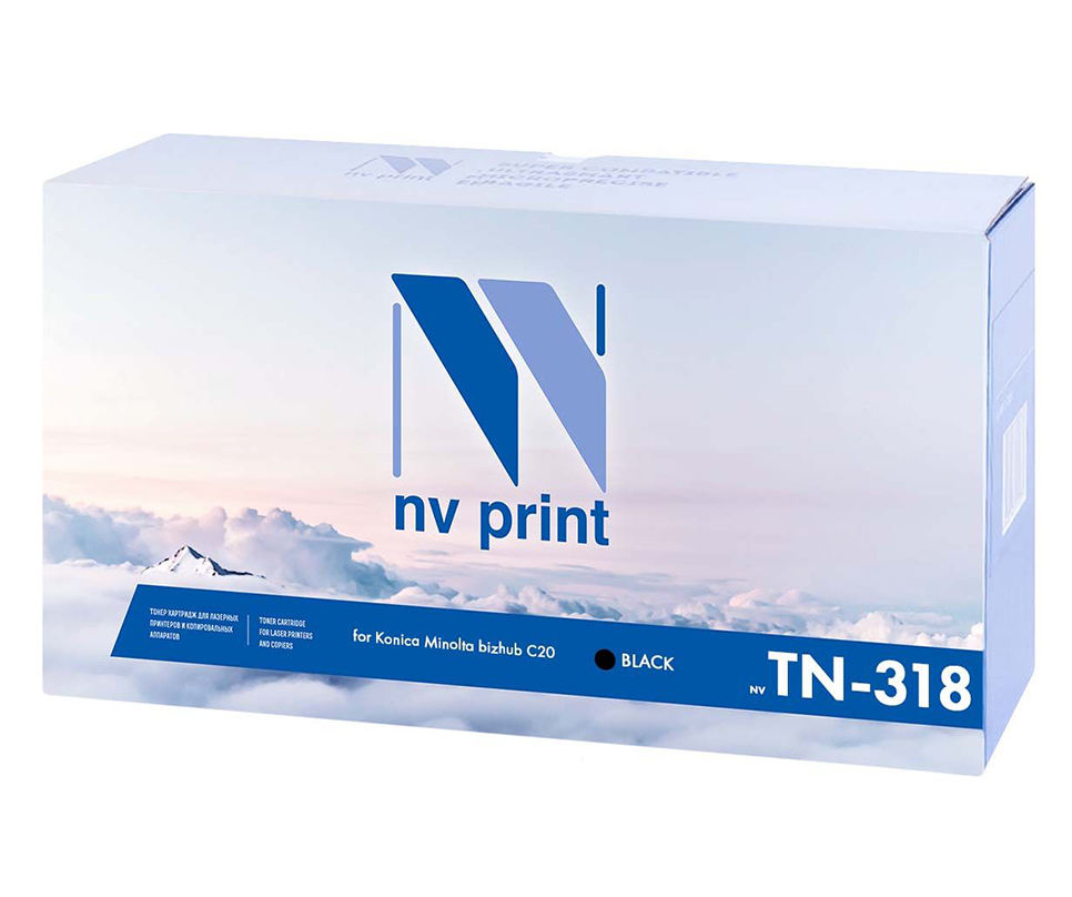 Фото Тонер-картридж NV Print совместимый TN-318 для Konica Minolta bizhub C20 (черный) {48680}