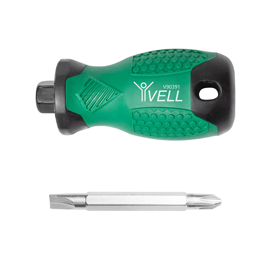 Фото Мини отвертка Vell двухсторонняя, PH2, SL6, 95 мм {V90391}