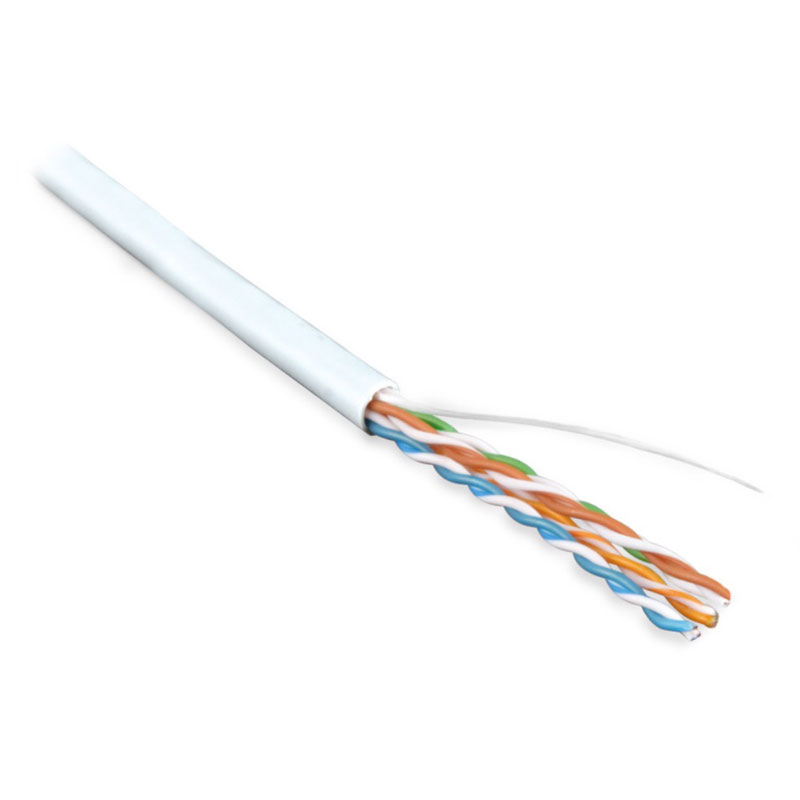 Фото Hyperline UUTP4-C5E-S24-IN-PVC-WH-100 (100 м) Кабель витая пара, неэкранированная U/UTP, категория 5 {443604}