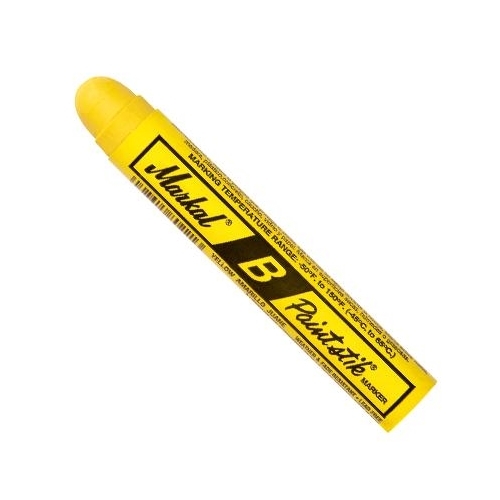 Фото Промышленный универсальный маркер Markal B Paintstik, 17 мм, желтый {M80221}