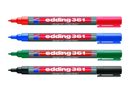 Фото Набор маркеров для досок Edding, круглый наконечник 1 мм, 8 цветов {E-361#8S} (1)