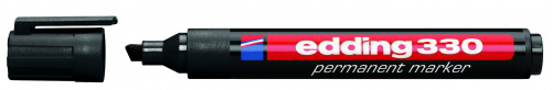 Фото Перманентный маркер Edding E-330 черный, клиновидный наконечник 1-5 мм (блистер) {E-330#1-B#1} (1)