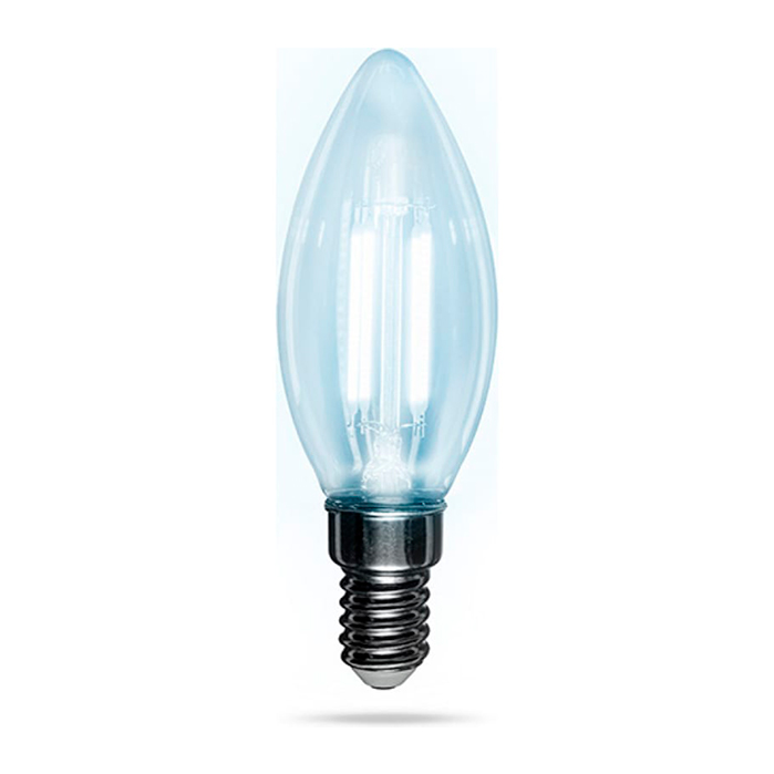 Фото Лампа филаментная REXANT Свеча CN35 9.5 Вт 950 Лм 4000K E14 прозрачная колба {604-092}