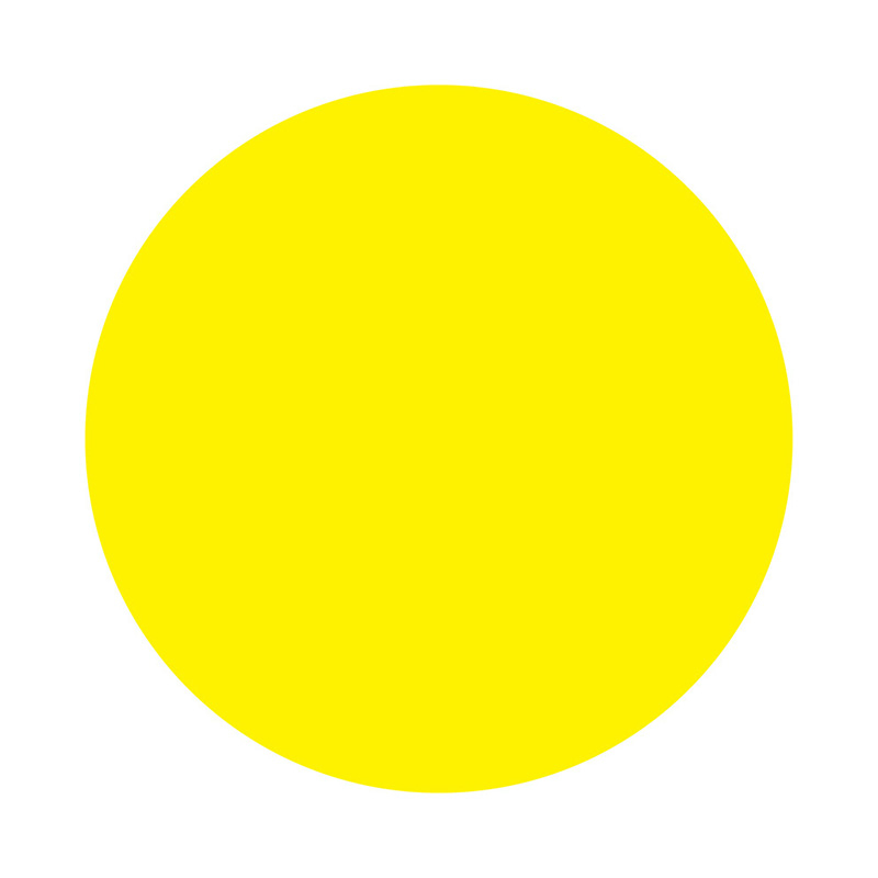 Фото Наклейка информационный знак «Желтый круг», d - 150 мм, Rexant {56-0014}