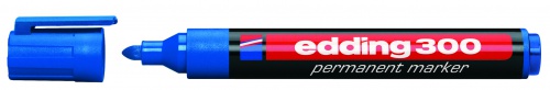 Фото Перманентный маркер Edding E-300 синий, круглый наконечник 1,5-3 мм (блистер) {E-300#1-B#3} (1)