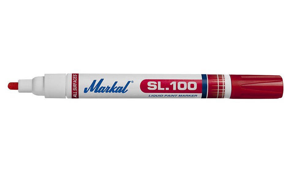 Фото Маркер на основе жидкой краски Markal SL.100, 100°C, 3 мм, красный {M31240320}