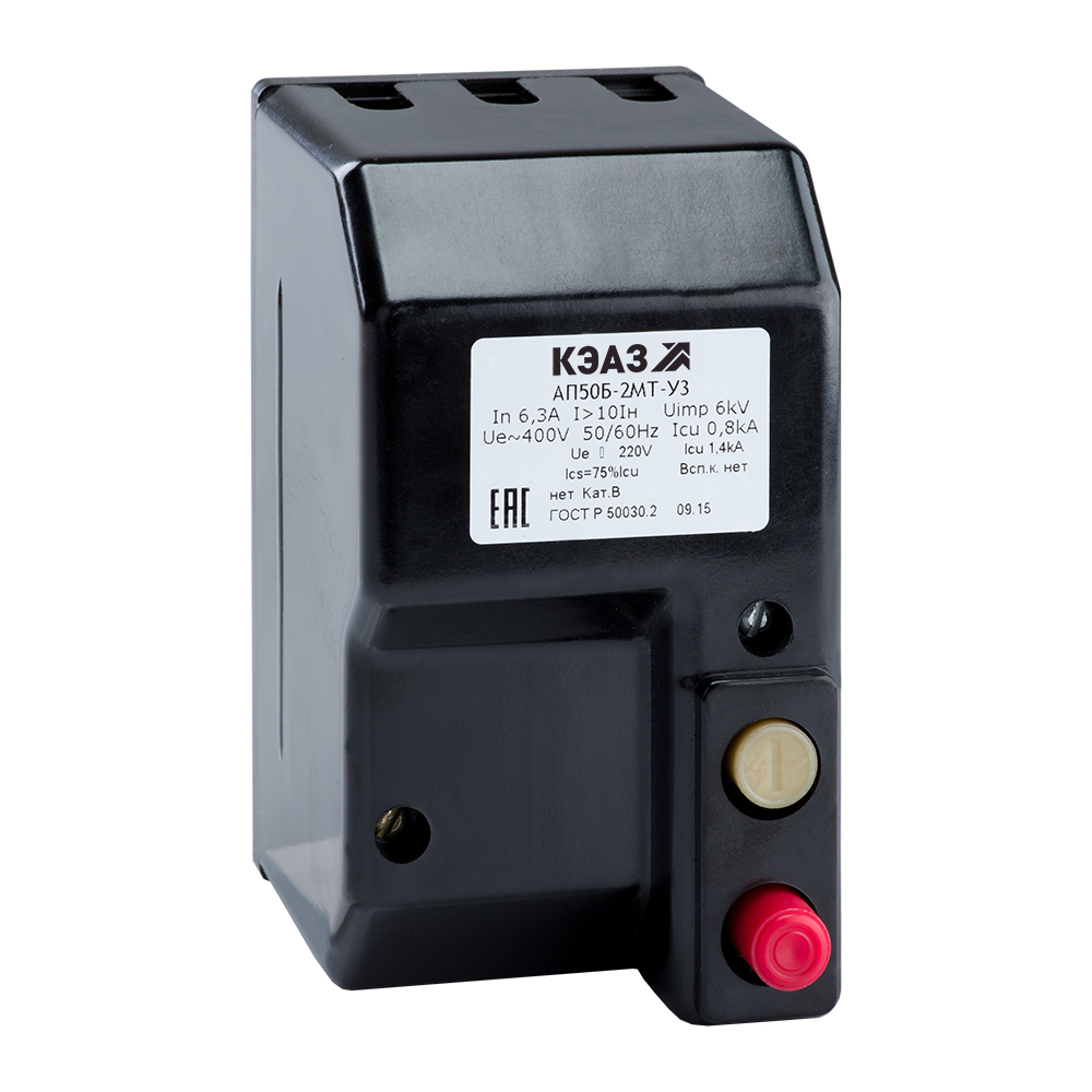 Фото Выключатель автоматический АП50Б-2МТ-1,6А-3,5Iн-400AC/220DC-2П-IP54-У2-АЭС КЭАЗ {107091} (1)