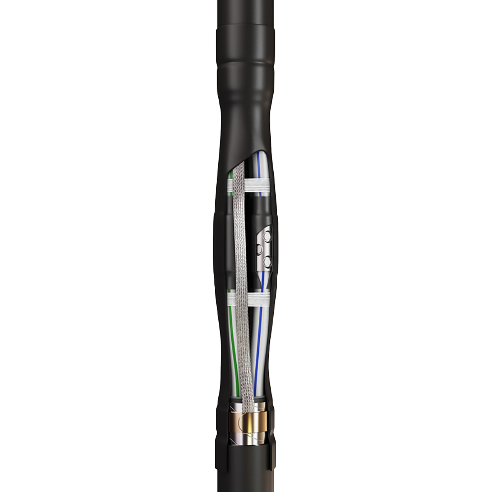 Фото Соединительная муфта 3ПСТ-1-70/120(Б), для 3-хжильных кабелей, с пластмассовой изоляцией (с болтовыми соединителями), КВТ {74664}